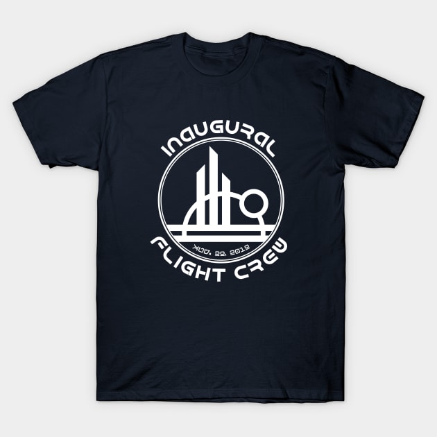 Inaugural Flight Crew, East - White, Front Only T-Shirt by Heyday Threads